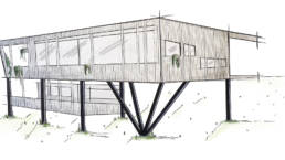 Illustration unseres Ökologischen Hauskonzepts in Hanglage